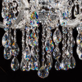 "Arcimboldo" plafonnier vénitienne en cristal - 6 lumières - transparent avec Asfour cristal