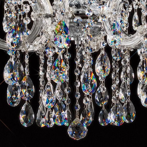 "Arcimboldo" venetian crystal ceiling light - 6 lights - transparent with Asfour venetian crystal