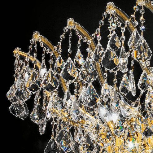"Apicella" venezianischer kristall deckenleuchte - 12 flammig - transparent mit kristal Asfour