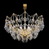 "Apicella" lampara veneciana de techo en venetian crystal - 12 luces - transparent con cristal Asfour