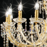 "Spilimbergo" lampara veneciana en cristal - 20+10 luces - transparente con cristal Asfour