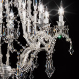 "Cattaneo" lustre vénitienne en cristal - 8 lumières - transparent avec Asfour cristal