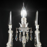 "Cattaneo" applique vénitienne en cristal - 1 lumière - transparent avec Asfour cristal