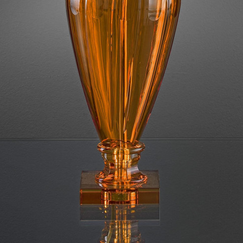 "Fattori" venetian crystal table lamp  - 1 light - amber