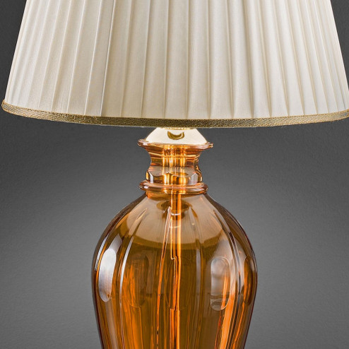 "Fattori" venetian crystal table lamp  - 1 light - amber