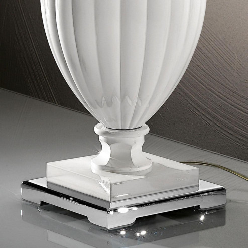 "Burri" venetian crystal table lamp - 1 light - white