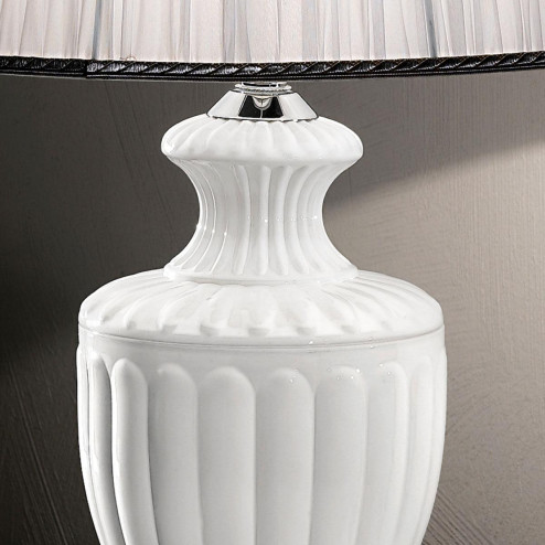 "Burri" lampe de table vénitienne en cristal - 1 lumière - blanc