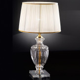 "Bellotti" lampe de table vénitienne en cristal - 1 lumière - transparent