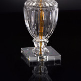 "Bellotti" lampara de sobremesa veneciana en cristal - 1 luce - transparente