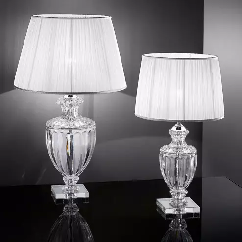 "Bellotti" venetian crystal table lamp - 1 light - transparent