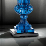 "Tintoretto" venezianischer kristall tischleuchte - 1 flammig - blau
