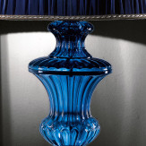 "Tintoretto" lampe de table vénitienne en cristal - 1 lumière - bleu