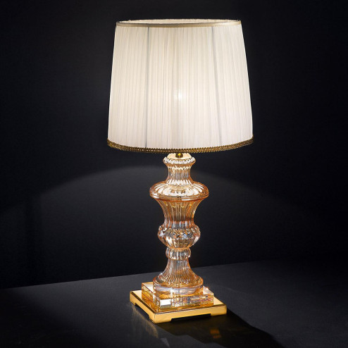 "Tintoretto" lampara de sobremesa veneciana en cristal - 1 luce - ámbar
