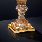 "Tintoretto" lampe de table vénitienne en cristal - 1 lumière - ambre