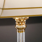 "Angelico" lampara de sobremesa veneciana en cristal - 1 luce - transparente