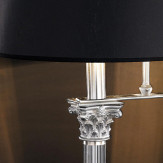 "Ghirlandaio" venetian crystal table lamp - 2 lights - transparent