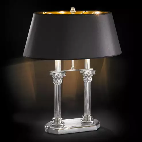 "Ghirlandaio" lampe de table vénitienne en cristal - 2 lumières - transparent