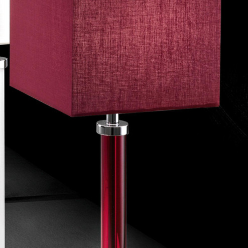 "Battiato" venetian crystal table lamp - 1 light -  red