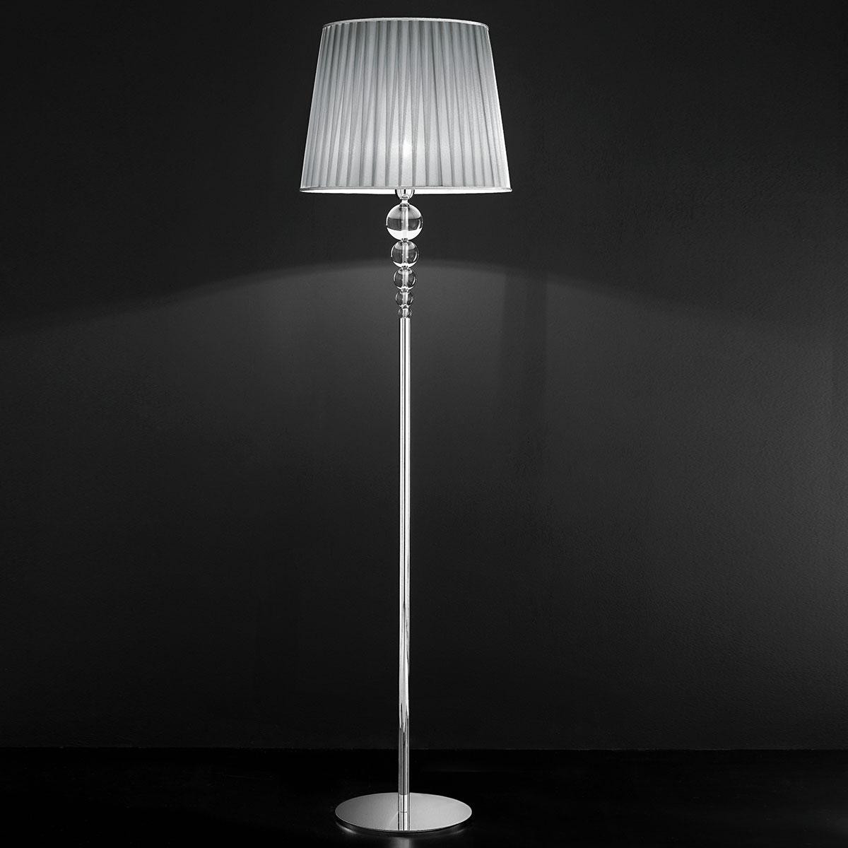 "Marianini" venetian crystal floor lamp - 1 light - transparent
