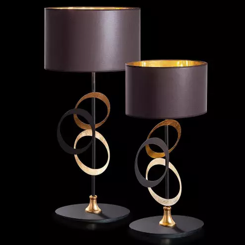 "Canuti" lampe de table vénitienne en cristal - 1 lumière - feuille d'or