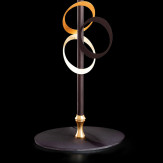 "Canuti" lampara de pie veneciana en cristal - 1 luce - hoja de oro