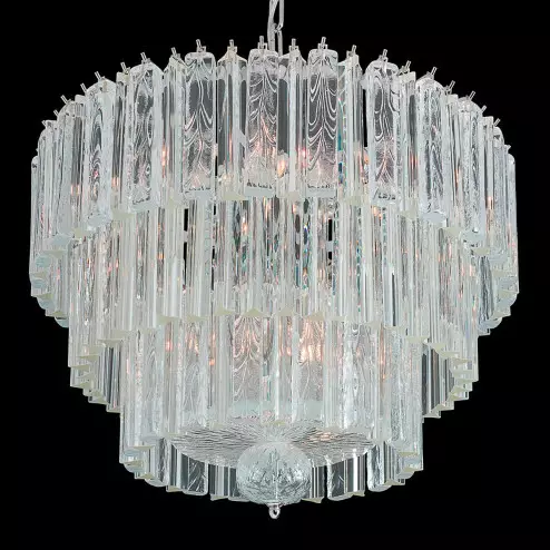 "Archie" Murano glass chandelier - 9 lights - transparent