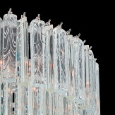 "Archie" lustre en cristal de Murano - 9 lumières - transparent