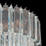 "Barry" Murano glas Kronleuchter - 9 flammig - transparent und grau