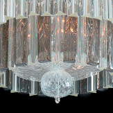 "Barry" lustre en cristal de Murano - 9 lumières - transparent et gris