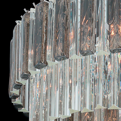 "Barry" Murano glass chandelier - 9 lights - transparent and grey