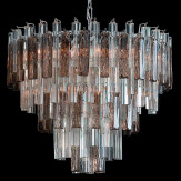 "Blondie" lampara de araña de Murano - 9 luces - transparente y humo 