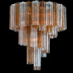 "Dana" lampara de araña de Murano - 7 luces - transparente y humo 