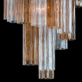 "Dana" lustre en cristal de Murano - 7 lumières - transparent et fumée 