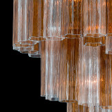 "Dana" Murano glas Kronleuchter - 7 flammig - transparent und rauch
