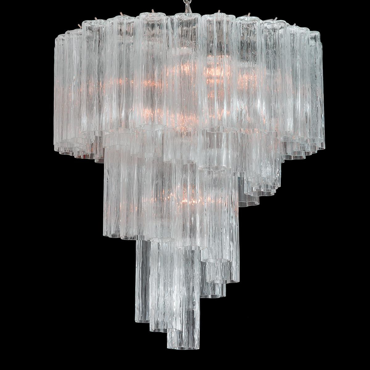 "Percy" lustre en cristal de Murano - 7 lumières - transparent