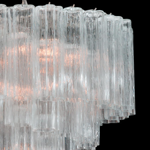 "Percy" Murano glass chandelier - 7 lights - transparent