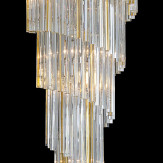 "Gwen" Murano glas Kronleuchter - 12 flammig - transparent und bernstein