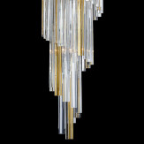 "Gwen" Murano glas Kronleuchter - 12 flammig - transparent und bernstein
