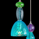 "Karen" lámpara colgante en cristal de Murano - 3 luces - multicolore