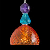 "Mavis" Murano glas hangeleuchte - 3 flammig - multicolor