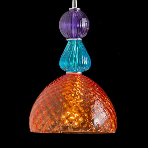 "Mavis" Murano glass pendant light - 3 lights - multicolor