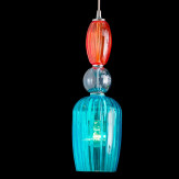 "Millie" Murano glas hangeleuchte - 2 flammig - multicolor