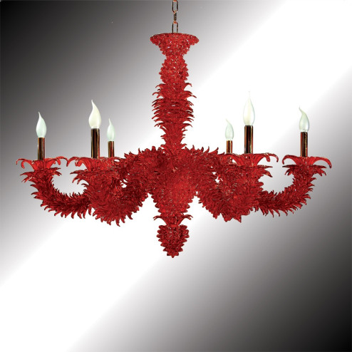 "Narciso" red Murano glass chandelier