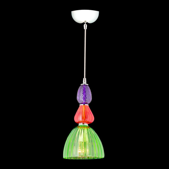"Harvey" Murano glass pendant light - 1 light - multicolor