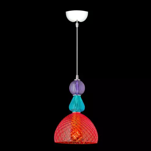 "Jeanne" lámpara colgante en cristal de Murano - 1 luce - multicolore