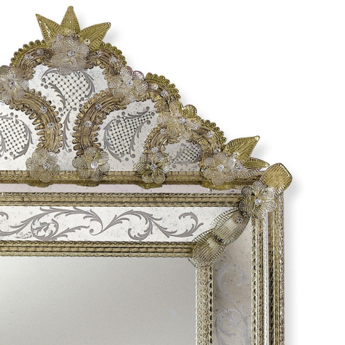 "Isadora" miroir vénitien en verre de Murano