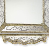 "Isadora" espejo veneciano de cristal de Murano