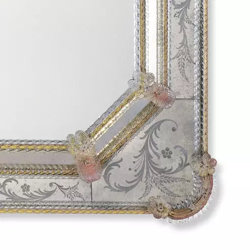 "Dafne" miroir vénitien en verre de Murano