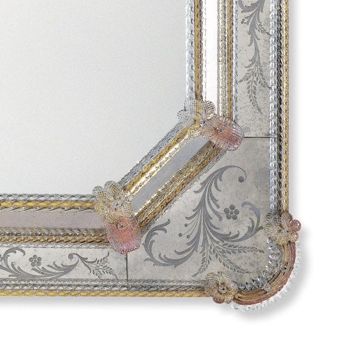 "Dafne" Murano glass venetian mirror