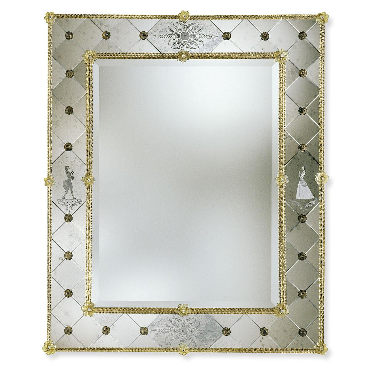 "Isotta" Murano glass venetian mirror